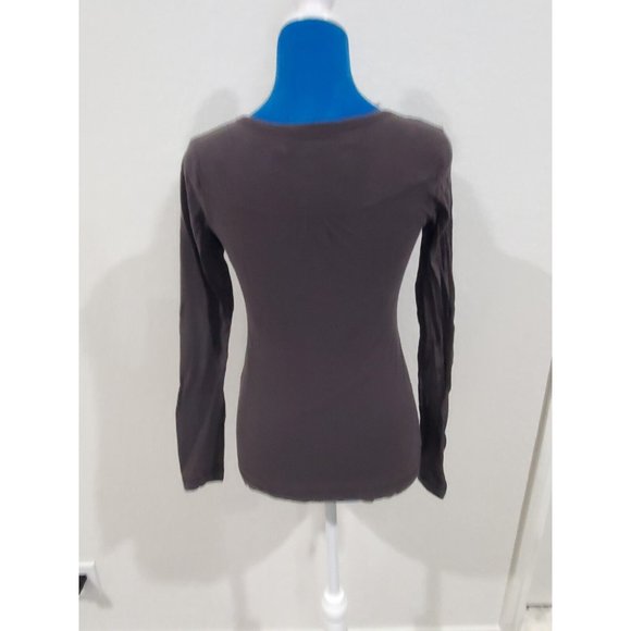 edc by Esprit Brown Longsleeve Shirt Top Size XS - Picture 4 of 9